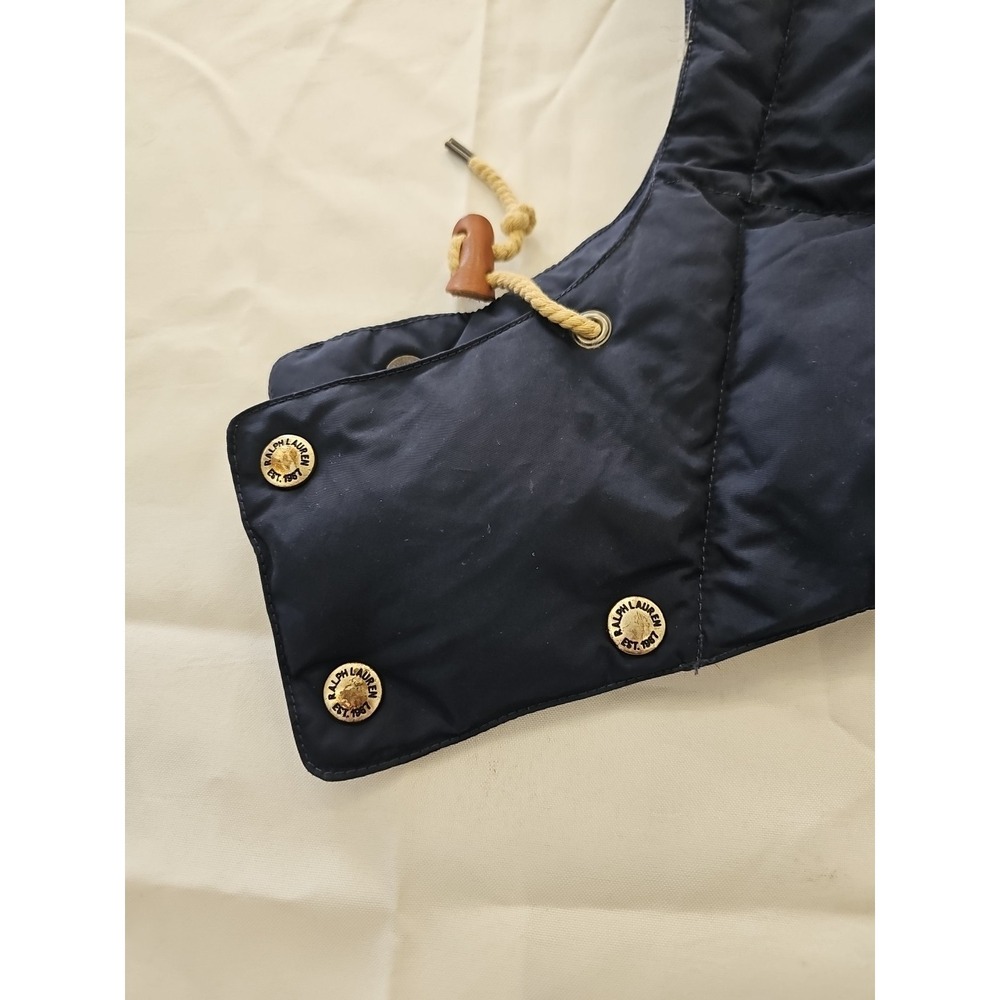 Polo Ralph Lauren Down Puffer Hood Replacement Navy Blue Lightweight - Picture 2 of 6
